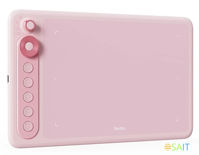 Графический планшет Parblo Intangbo X7 USB Type-C розовый