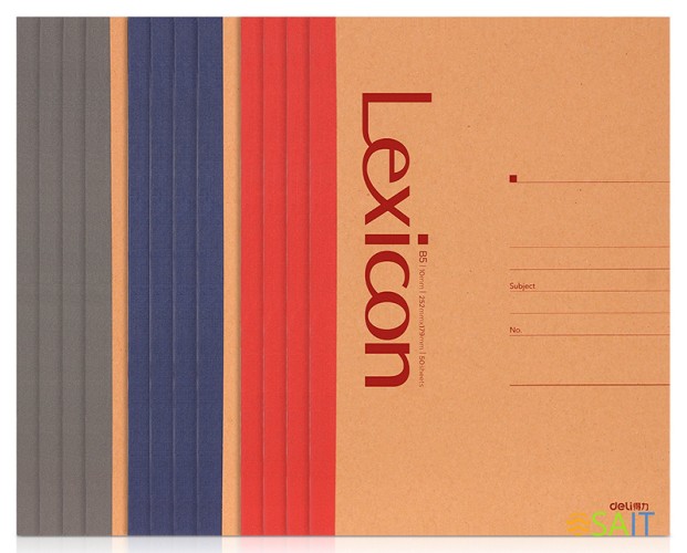 Тетрадь Deli 23213 B5 50л линейка ассорти