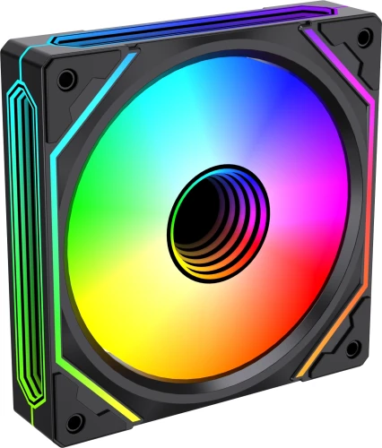 Вентилятор для корпуса Bloody BD-CF120ARGB5 LCD ARGB 120х120x25 черный 4-pin 26дБ (BD-CF120ARGB5-BK) Ret