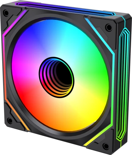 Вентилятор для корпуса Bloody BD-CF120ARGB5 LCD ARGB 120х120x25 черный 4-pin 26дБ (BD-CF120ARGB5-BK) Ret