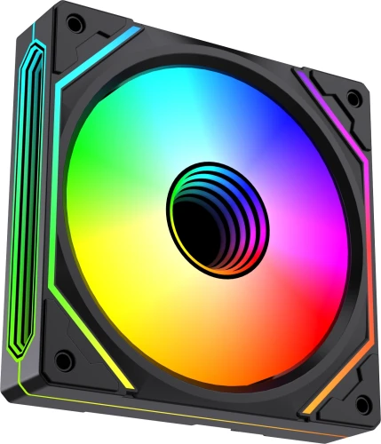 Вентилятор для корпуса Bloody BD-CF120ARGB5 LCD ARGB 120х120x25 черный 4-pin 26дБ (BD-CF120ARGB5-BK) Ret