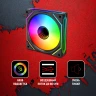 Вентилятор для корпуса Bloody BD-CF120ARGB5 LCD ARGB 120х120x25 черный 4-pin 26дБ (BD-CF120ARGB5-BK) Ret