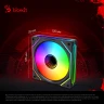 Вентилятор для корпуса Bloody BD-CF120ARGB5 LCD ARGB 120х120x25 черный 4-pin 26дБ (BD-CF120ARGB5-BK) Ret