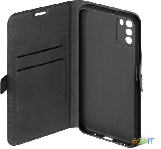 Чехол (флип-кейс) DF для Xiaomi Poco M3 poFlip-03 черный (DF POFLIP-03 (BLACK))