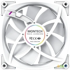 Вентилятор для корпуса Montech AX120 ARGB 120х120x25 белый 4-pin 27дБ (упак.:3шт) (AX120 PWM WHITE 3 IN 1) Ret