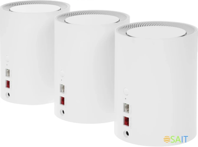 Бесшовный Mesh роутер Cudy M3000 (M3000(3-PACK) WHITE) AX3000 100/1000/2500BASE-T белый (упак.:3шт)
