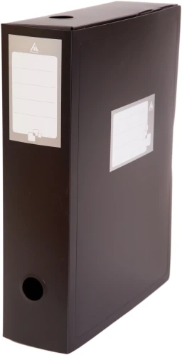 Короб архивный вырубная застежка Бюрократ -BA100/08BLCK пластик 0.8мм корешок 100мм 330x245мм черный