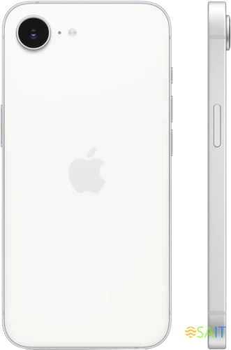 Смартфон Apple A3409 iPhone 16e 128Gb белый моноблок 3G 4G 1Sim 6.1" 1170x2532 iOS 18 48Mpix 802.11 a/b/g/n/ac/ax NFC GPS Protect