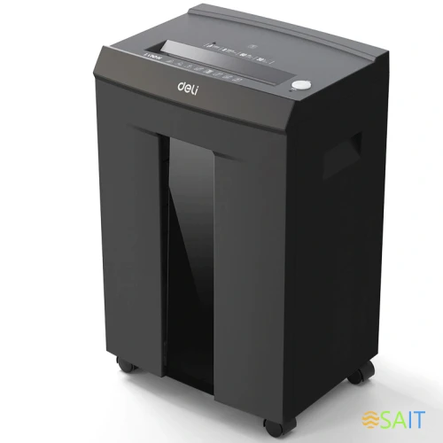 Шредер Deli Laro-H ET098 серый (секр.P-7) фрагменты 8лист. 30лтр. скрепки скобы пл.карты CD