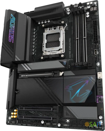 Материнская плата Gigabyte X870E AORUS PRO SocketAM5 AMD X870E 4xDDR5 ATX AC`97 8ch(7.1) 2.5Gg RAID+HDMI