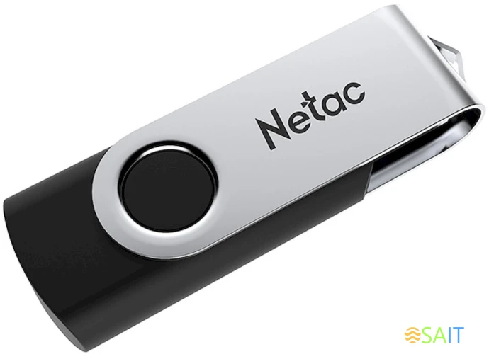 Флеш Диск Netac 64GB U505 NT03U505N-064G-20BK USB2.0 черный/серебристый