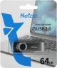 Флеш Диск Netac 64GB U505 NT03U505N-064G-20BK USB2.0 черный/серебристый
