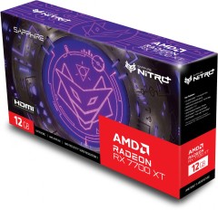Видеокарта Sapphire PCI-E 4.0 11335-02-20G NITRO+ RX 7700 XT GAMING OC AMD Radeon RX 7700XT 12Gb 192bit GDDR6 2276/18000 HDMIx2 DPx2 HDCP Ret