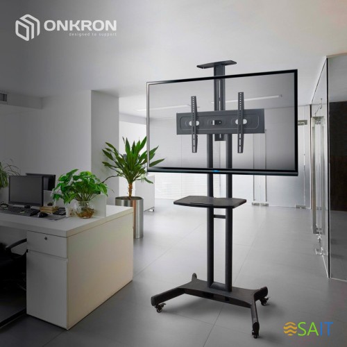 Подставка для телевизора Onkron TS1551 черный 40"-70" макс.60.5кг напольный мобильный