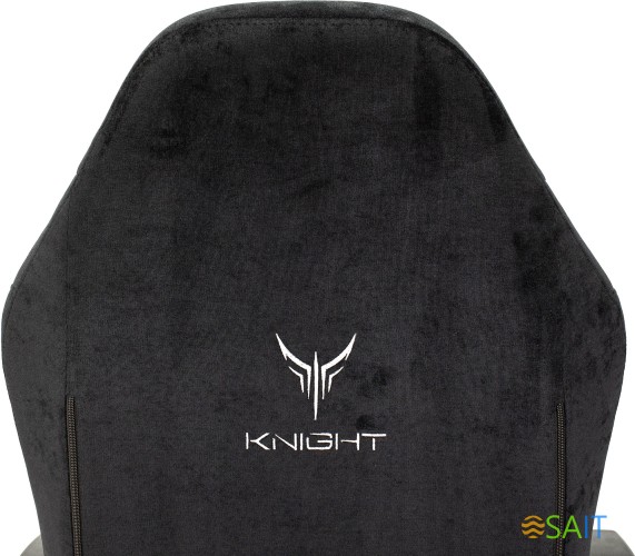 Кресло игровое Knight N1 Fabric черный Light-20 с подголов. крестов. металл