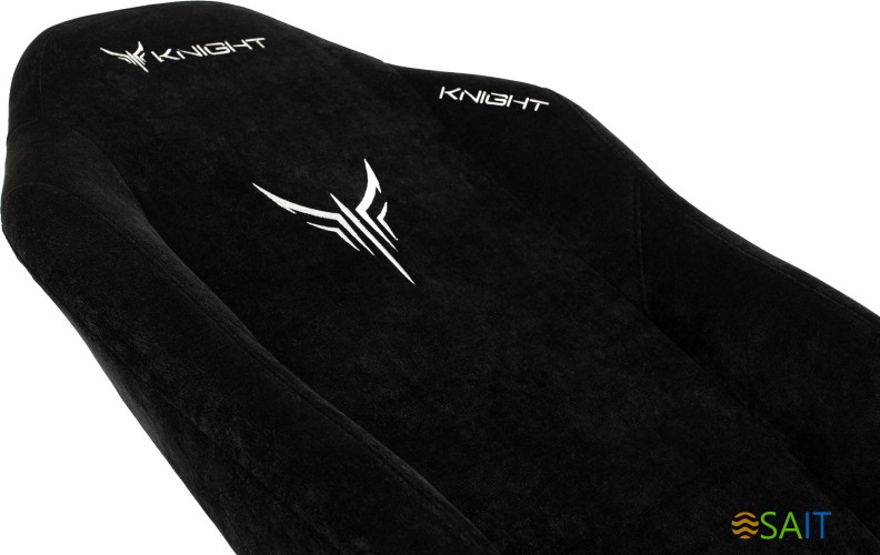 Кресло игровое Knight N1 Fabric черный Light-20 с подголов. крестов. металл