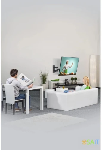 Кронштейн для телевизора Hama 00220824 черный 32"-65" макс.25кг настенный поворот и наклон