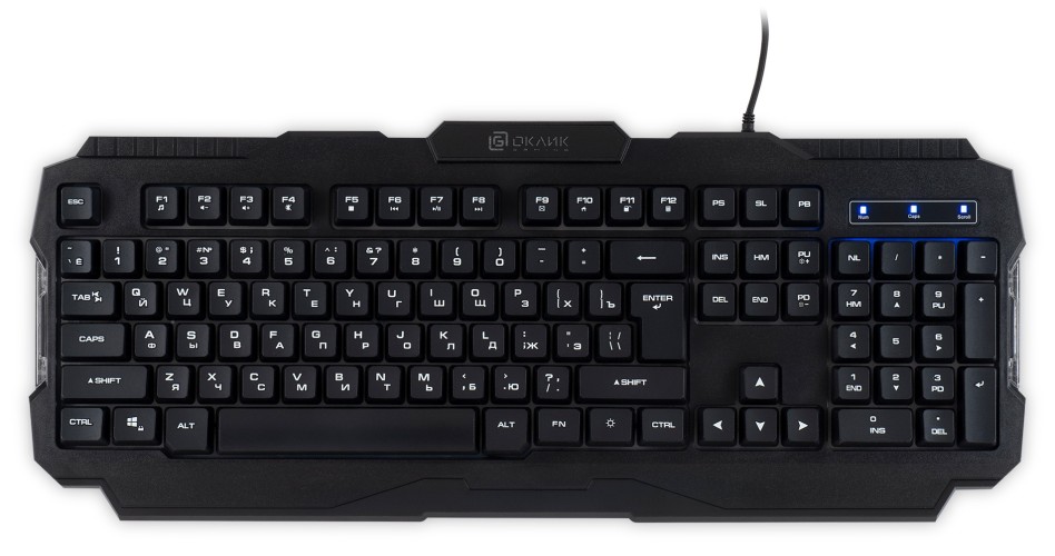 Клавиатура Оклик 757G HW2 черный USB for gamer (1790295)