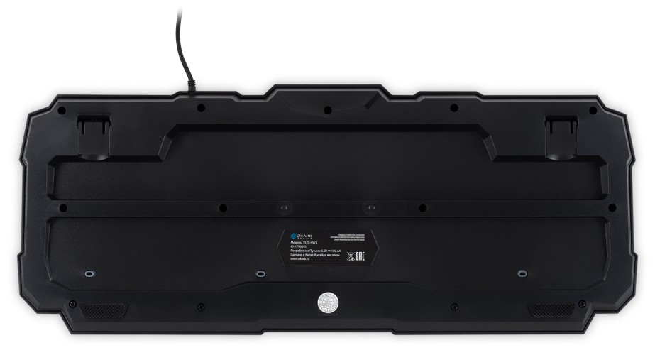 Клавиатура Оклик 757G HW2 черный USB for gamer (1790295)