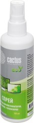 Чистящий набор (салфетки + спрей) Cactus CS-S3001E для экранов и оптики 1шт 18x18см 100мл