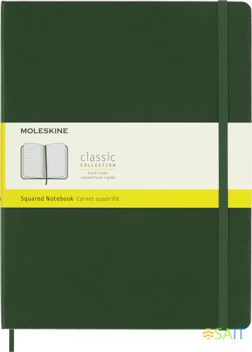 Блокнот Moleskine CLASSIC QP091K15 XLarge 190х250мм 192стр. клетка твердая обложка зеленый