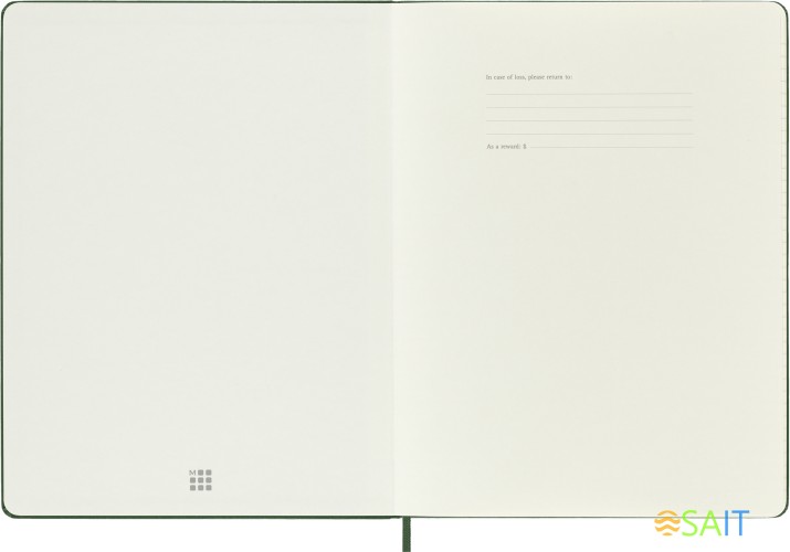 Блокнот Moleskine CLASSIC QP091K15 XLarge 190х250мм 192стр. клетка твердая обложка зеленый