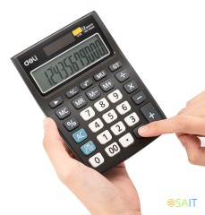 Калькулятор настольный Deli E1238black черный 12-разр.