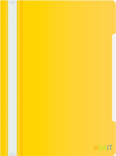 Папка-скоросшиватель Бюрократ -PS20YEL A4 прозрач.верх.лист пластик желтый 0.12/0.16