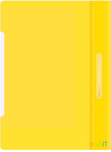 Папка-скоросшиватель Бюрократ -PS20YEL A4 прозрач.верх.лист пластик желтый 0.12/0.16