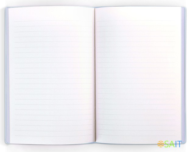 Блокнот Deli EN140LBLUE A5 210х143мм искусст. кожа 96л линейка мягкая обложка голубой