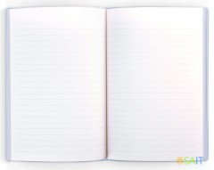 Блокнот Deli EN140LBLUE A5 210х143мм искусст. кожа 96л линейка мягкая обложка голубой