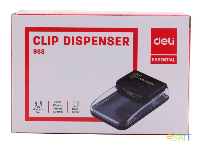 Скрепочница Deli E988 магнитная ассорти картонная коробка