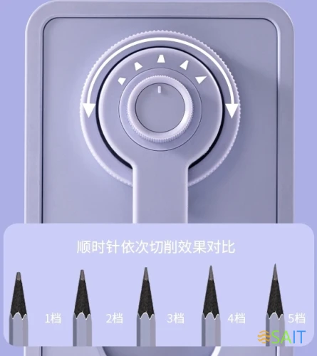 Точилка для карандашей механическая Deli NS077-S-violet Nusign 1 отверстие пластик фиолетовый