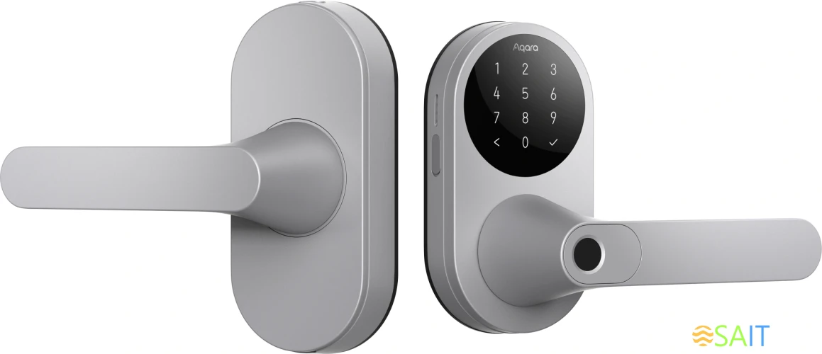 Умный замок Aqara Smart Door Lock U300 накладной разбл.отпеч.паль./код/пар/NFC/прил/мех.кл серый (DL-D02D_GR)