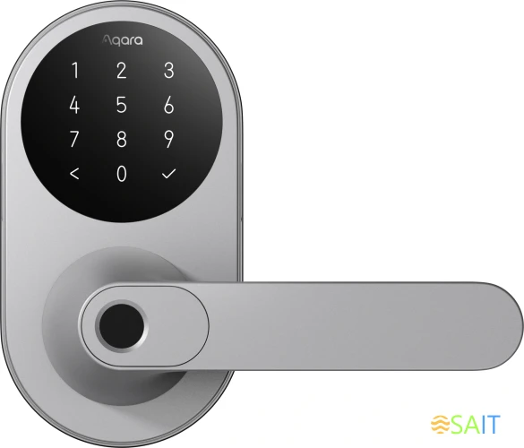 Умный замок Aqara Smart Door Lock U300 накладной разбл.отпеч.паль./код/пар/NFC/прил/мех.кл серый (DL-D02D_GR)