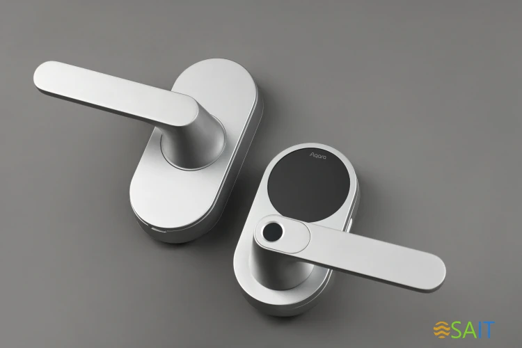 Умный замок Aqara Smart Door Lock U300 накладной разбл.отпеч.паль./код/пар/NFC/прил/мех.кл серый (DL-D02D_GR)