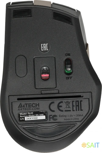 Мышь A4Tech Fstyler FG35 бронзовый/черный оптическая 2000dpi беспров. USB 6but (FG35 BRONZE)