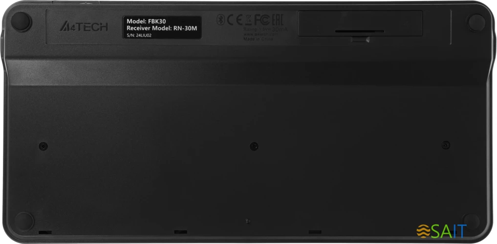 Клавиатура A4Tech Fstyler FBK30 черный/серый USB беспроводная BT/Radio slim Multimedia (FBK30 BLACKCURRANT)