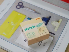 Блок самоклеящийся бумажный Stick`n ECO 21799 76x76мм 400лист. 60г/м2 пастель желтый