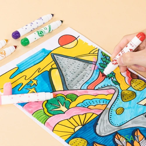 Фломастеры Deli EC168-8 Super Wings конический пиш. наконечник