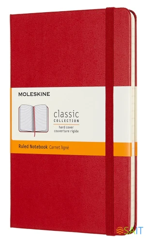 Блокнот Moleskine CLASSIC QP050F2 Medium 115x180мм 208стр. линейка твердая обложка красный