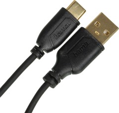 Кабель Hama Flexi-Slim 00135784 USB (m)-USB Type-C (m) 0.75м черный