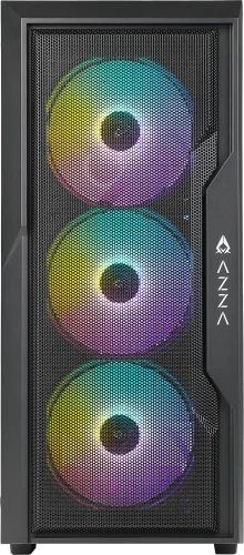 Корпус Azza Fighter черный без БП ATX 4x120mm 2x140mm 2xUSB2.0 1xUSB3.0 audio bott PSU