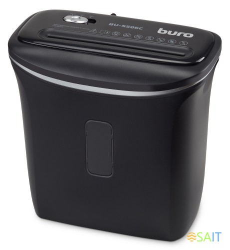 Шредер Buro Home BU-S506C черный (секр.P-4) фрагменты 5лист. 12лтр. пл.карты