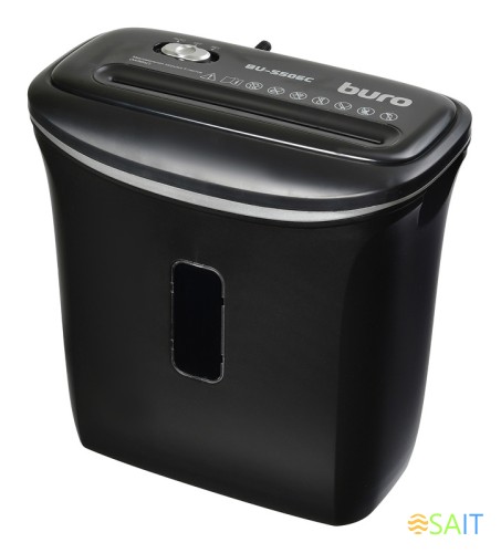 Шредер Buro Home BU-S506C черный (секр.P-4) фрагменты 5лист. 12лтр. пл.карты