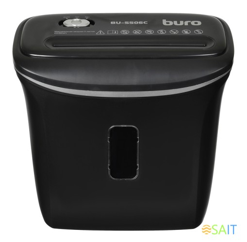 Шредер Buro Home BU-S506C черный (секр.P-4) фрагменты 5лист. 12лтр. пл.карты
