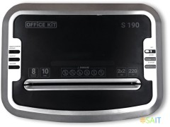 Шредер Office Kit S190 (2x2) черный (секр.P-6) фрагменты 7лист. 20лтр.