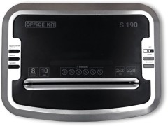 Шредер Office Kit S190 (2x2) черный (секр.P-6) фрагменты 7лист. 20лтр.