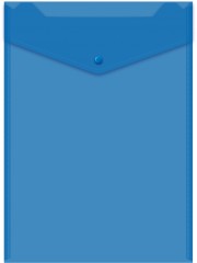 Конверт на кнопке Бюрократ -PK875/1 A4 верт. пластик 0.18мм ассорти