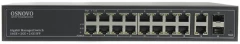 Коммутатор Osnovo SW-71802/L 2xКомбо(1000BASE-T/SFP) неуправляемый